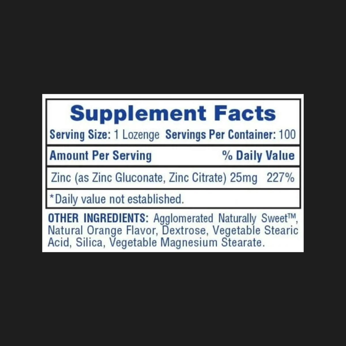 Zinc Lozenges